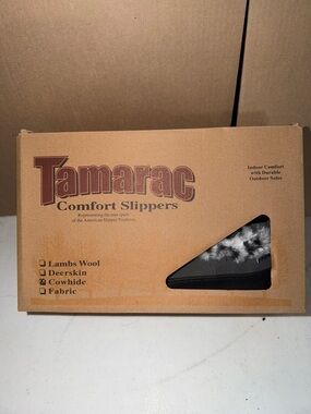 Tamarac Comfort Slippers - Black with Faux Fur Trim